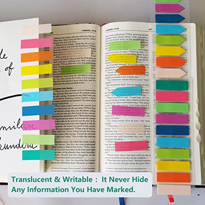 ELII 5400PCS Books Tabs for Annotating,Sticky Tabs Clear Sticky Notes | Morandi Page Markers for Notebooks,Writable Repositionable,Bible Study,Planning,Smooth Writing,Transparent,Waterproof - style: 5400pcs