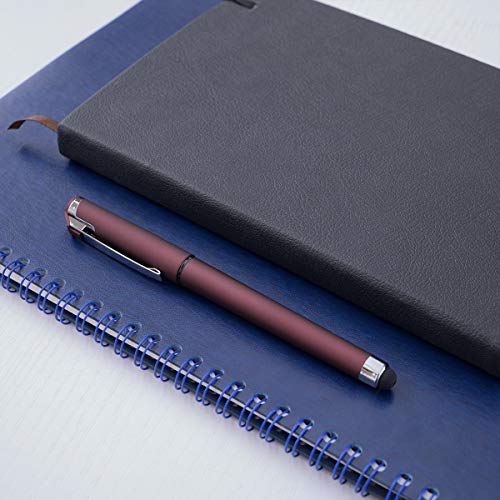MiSiBao 0.7mm Black Ink Gel Ink Rollerball Pens 2 in 1 Medium Point Pens with Stylus Work Pen Smooth Writing for Office Black gel pen (Burgundy-18pack) - color: Burgundy-0.7mm-18pack