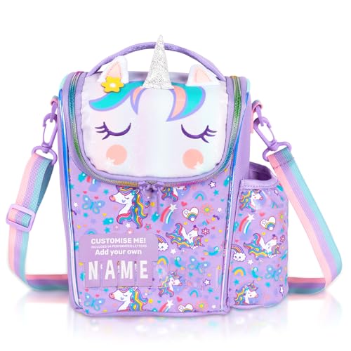 Kids Cooler Insulated Lunch Bag, Back to School Large Meal Tote for Girls, Boys, Men, Women, with Water Bottle Holder and Adjustable Strap, Unicorn - color: Unicorn