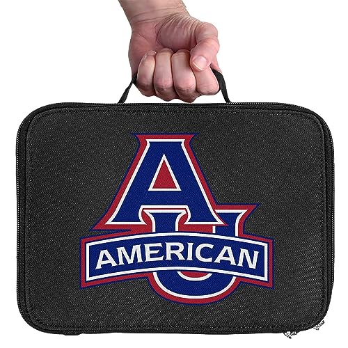 American University Primary Logo Lunch Bag For School Office Work, BPA Free - color: American University
