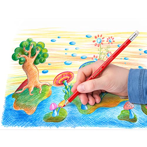 STAEDTLER 144 50NC24 Noris Club Erasable Colouring Pencils - Assorted Colours, Pack of 24