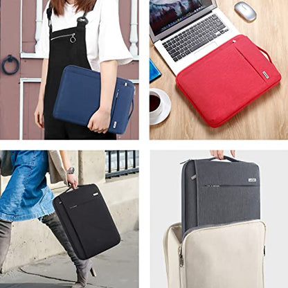 LANDICI 360° Protective Laptop Sleeve 13-14 Inch, Computer Bag Carrying Case for MacBook Air 13 M1/M2, MacBook Pro 13/14, Chromebook 14, Slim, Shockproof, Waterproof, Grey - color: Grey, size: 13-14 Inch