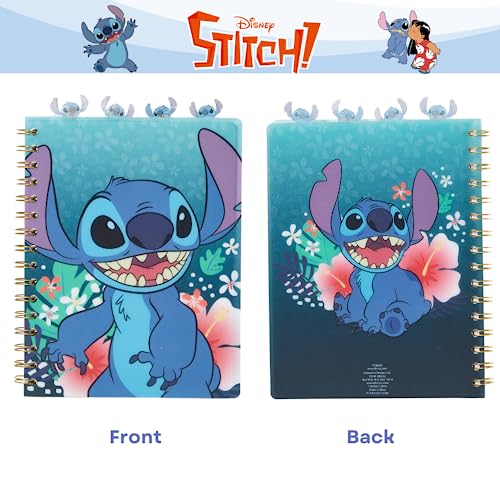 Innovative Designs Stitch Tab Journal Notebook, Spiral Bound, 96 Lined Pages, 8 x 7 inches, Blue - style: Stitch