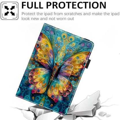 Universal 10 10.1 Inch Android Tablet Case,Slim Folding Stand Cover for All 9"-10.5" Touchscreen Tablet Case with Stylus Pen Holder,Butterfly 09 - color: Butterfly 09