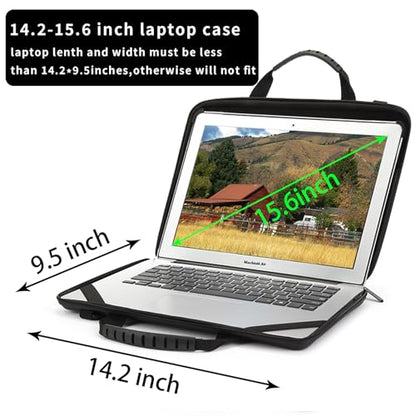 BUG 14.2-15.6 Inch Laptop Case Hard Shell, Protective Laptop Carrying Case with Stand for Heat Dissipation - color: Silver, size: 14.1-15.6 inch
