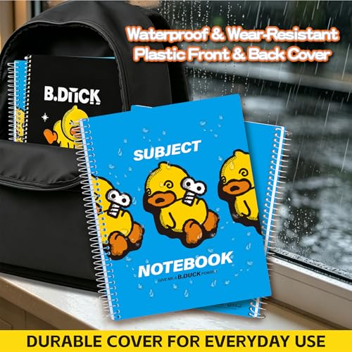 Comix 5 Subject Notebook with 5 Divider, 8.5" x 11" letter size, 200 Sheets College Ruled Notebook with Plastic Cover for Office/School/Home, Blue - color: Blue