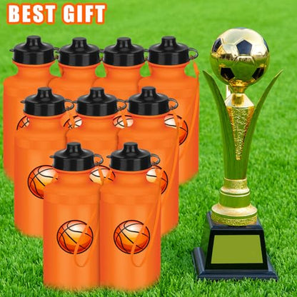 Zubebe 36 Pcs Sports Water Bottles Bulk Squeeze Reusable Plastic Water Bottles Back to School Supplies Summer Gifts for Students School Travel Hiking Cycling Event Team Gift - color: Orange