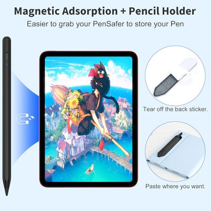 Stylus Pen for iOS&Android Touch Screens, Active Pencil for Samsung, Smart Digital Stylus Pens for Lenovo/Huawei/Vivo/Mi and Other Tablets, iPhone/Samsung/Google Pixel Smart Phones Drawing&Writing - color: Black