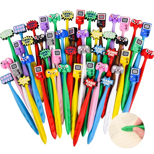48 Pcs Video Games Bobblehead Eraser for Pencils Kawaii Erasers Cute Supplies Fun Cartoon Erasers Supplies Birthday Gifts - style: Video Games