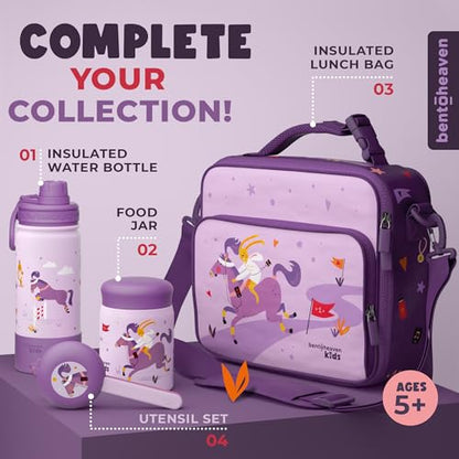 Bentoheaven Kids Water Bottle Stainless Steel for Boys & Girls, Purple | Reusable 17 oz insulated metal tumbler with 2 lids (chug and straw), leakproof design, silicone boot for school and sports. - color: Mauve