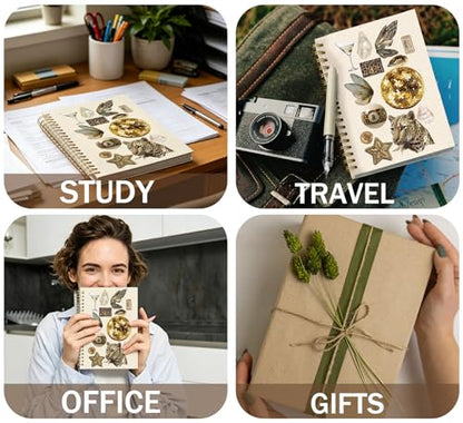 KDHTY Cute Y2K Spiral Notebook for Women,Y2k Preppy School Supplies,Cute Composition Leopard Journal Girly Notebook for Teens Girls Back to School Supplies for College Student Work School,5.5x8.3 - style: preppyball 3