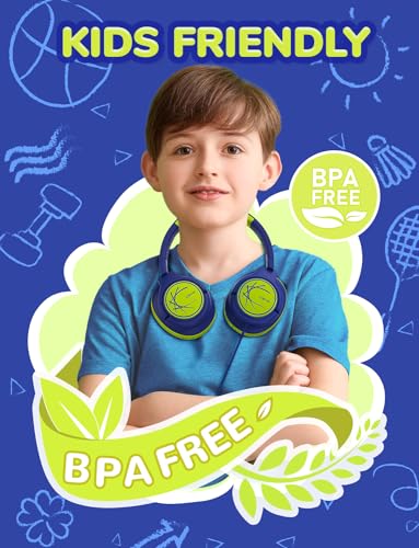 iClever Kids Headphones, Childrens Headphones for Kids 85dBA Safe Volume Limit, Stereo Sound Foldable Over Ear, 3.5mm Jack Boys Girls Headphone for School/Travel/Tablet/PC, Blue Green - color: Green