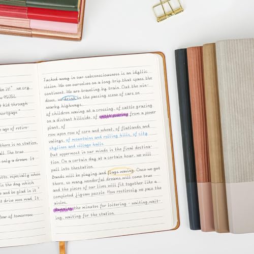 Lined Journal Notebook for Work College Ruled Note Book 5.79"x8.27" A5 PU Leather Daily Journaling 216 Pages for Women Men Writing Home School Supplies Business (Brown) - color: 10-Brown-1pack, style: A5 Lined 216pages