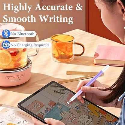 Stylus Pens for Touch Screens, High Precision Magnetic Disc Universal Stylus Pen for iPad, 2-in-1 iPad Pen Compatible with Nintendo Switch/iPhone/iPad/Android Tablets(Blue/Purple) - color: Blue+Purple