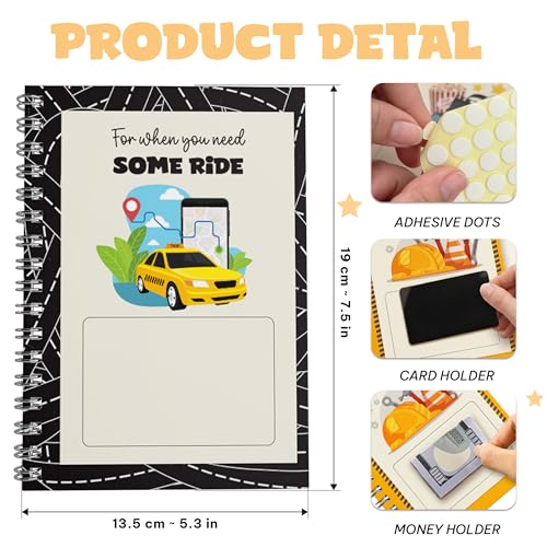 Hangwoous College Survival Gift Card Book, College Care Package Cash Gifts | 7X5 Inch 24 Pages Card Book For Grads, Going Away To College Care Package And High School Grad Gift - color: Black