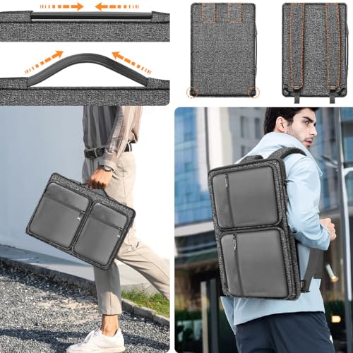 ZINZ 360 Protective Laptop Case 15" 15.6" 16" Sleeve, Water-Resistant Handbag with Straps Compatible with 16" MacBook Neo, MacBook Pro Air 16"/15", XPS 16" and Most 15" 15.6" 16" Notebooks,G01Y03 - color: G01y03, size: 15"-16"