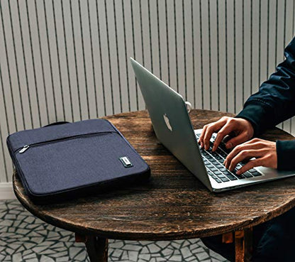 LONMEN 14 inch Laptop Sleeve Case Water-resistant Handle Bag for most 14" computer/Surface Book/Lenovo Flex 4/Yoga 530/Thinkpad L480 E485/HP Pavilion X360/Dell New Latitude 5490 7490 2018,Blue - color: Blue, size: 14 Inch