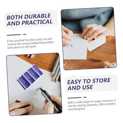 PartyKindom 24Pcs Portable Test Erasers for Students Large PVC School Supplies Multi-Function Office Writing Erasers Classroom Bulk