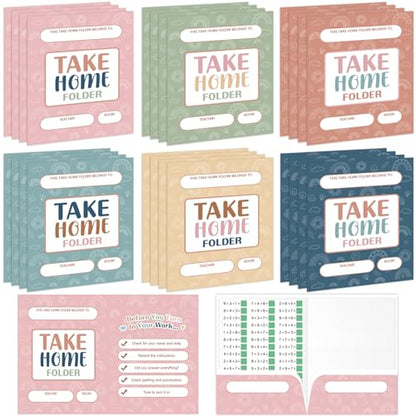 24PCS Homework Folders with 2 Pocket Back to School Take Home Folders Bulk for Students Letter Size Boho Classwork Organizer for Home Office Teachers Educational Supply 9.45 x 12.2 Inch - style: Boho