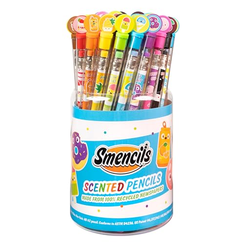 Graphite Smencils Cylinder - HB #2 Scented Pencils, 50 Count, Gifts for Kids, Party Favors, Classroom Rewards - color: Original