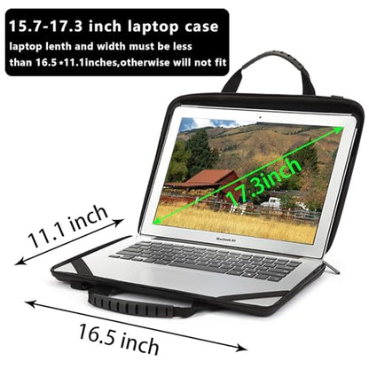 BUG 17.3 Inch Laptop Case Hard Shell, Protective Laptop Carrying Case with Stand for Heat Dissipation - color: Black, size: 16.5-17.3 inch