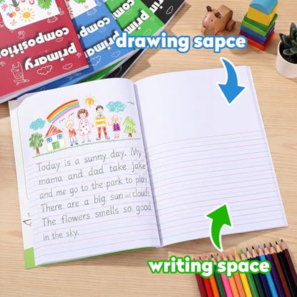 24 Pack Bulk Primary Composition Notebook 100 Sheets (200 Pages)