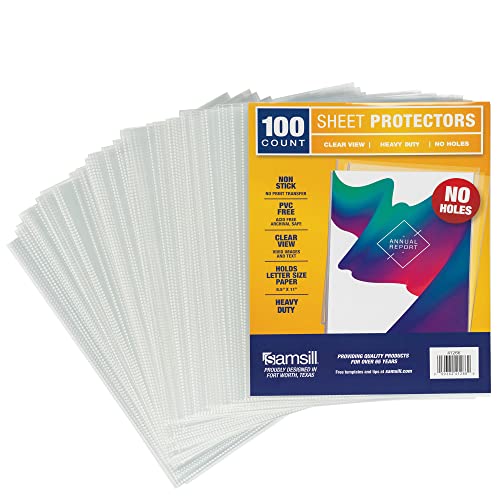 Samsill No Hole Sheet Protectors