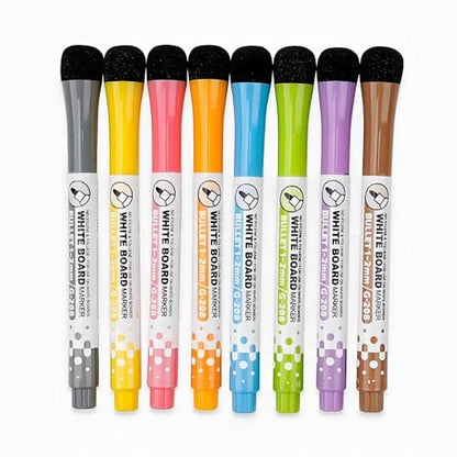 Magnetic Dry Erase Markers, 3Pcs White Board Markers, Whiteboard Markers with Erasers for Teacher Supplies for Classroom Work on White Board