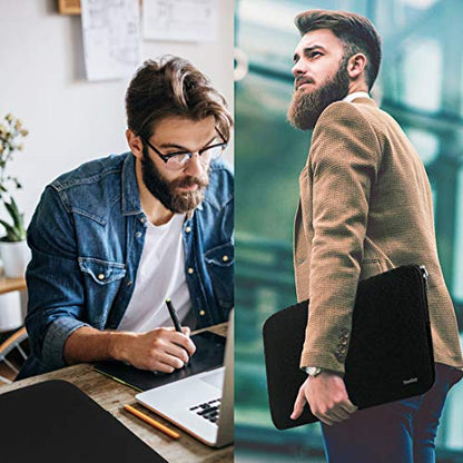Laptop Sleeve Case 14 Inch, Resistant Neoprene Sleeve/Notebook Computer Pocket Case/Tablet Briefcase Carrying Bag for inch HP, Lenovo, Asus Notebook, Ultrabook, Black - color: Black, size: 14 inch