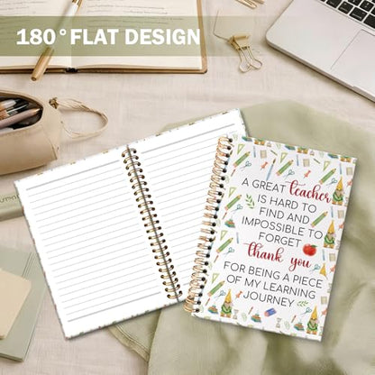 Teacher Appreciation Gifts Spiral Notebook Journal, Thank You Teacher of the Year Gifts for Teachers Journal for Notes Planning, Teachers Office Supplies, 5.5 X 8.3 Inch - color: Thank you03