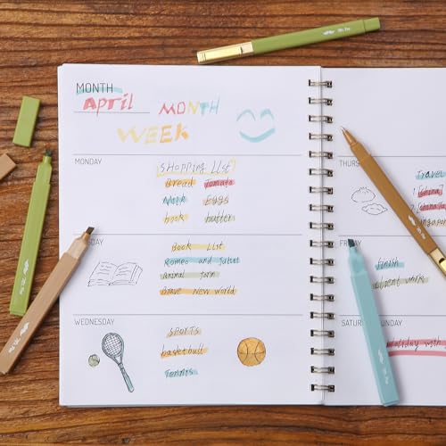 Mr. Pen- Aesthetic Highlighters and Pens No Bleed, 12 Pack, Black Ink Pens | Warm Fall, Bible Highlighters and Pens No Bleed, Fast Dry and No Smear for Bible Journaling, Planner, School Supplies - color: Warm Fall, size: 12 Pack