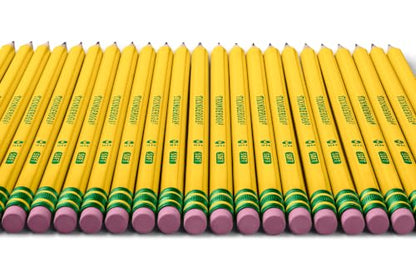 Ticonderoga Wood-Cased Pencils, Pre-Sharpened, 2 HB Soft, Yellow, 4 Count