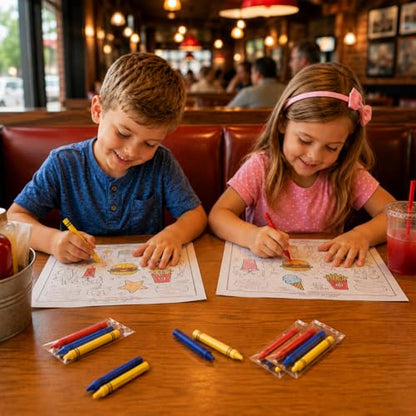Rosmonde Crayons Bulk, 320 Sets of 3 Pack (960 Count), 3 Vibrant Colors Set | Individually Wrapped Non-Toxic Coloring Crayons, Perfect for School Supplies, Classroom, Parties, Party Favors & Restaurants