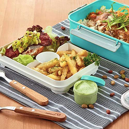 47oz Salad Lunch Container To Go, 3 Pack Salad Bowls Bento Lunch Boxes | Food Storage Meal Prep Containers with Tray/Dressing Containers for Salad, Snacks,Fruit, BPA Free, Microwave Dishwasher Safe - color: Navy&Dark Green&Light Blue