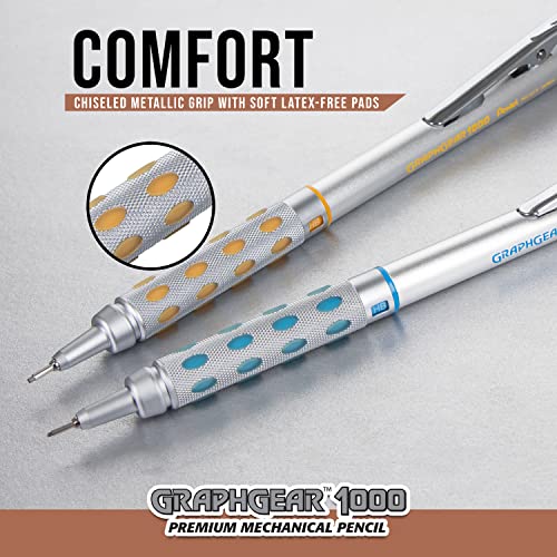 Pentel GraphGear1000 Automatic Drafting Pencil (0.9mm), Yellow Accents - color: 1 Pack, style: 0.9mm