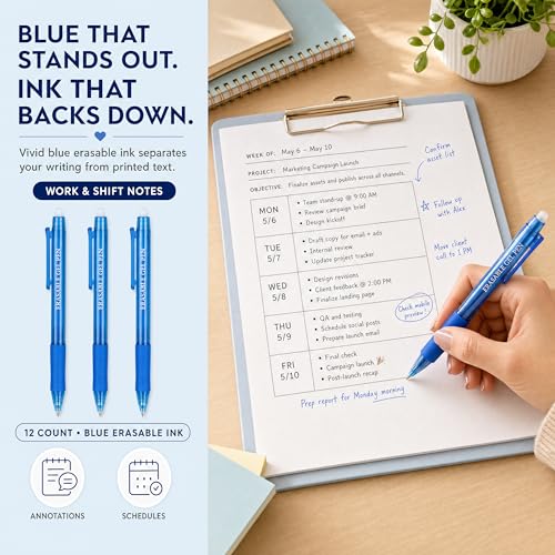 Blue and Black Erasable Gel Pens Bulk, 36 Pack Retractable Erasable Pens, 0.7mm Fine Point Quick Dry Ink, Clicker Pens for Note Taking, Work, Office, Classroom School Supplies - color: Soft Black and Blue