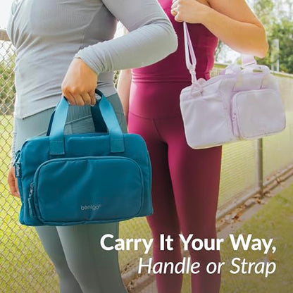 Bentgo Insulated Lunch Bag – Extra-Large Capacity Adult Lunch Bag with Shoulder Strap and External Storage Compartment, Durable, Lightweight, Ideal for Work, School, & Meals On the Go (Deep Teal) - color: Deep Teal