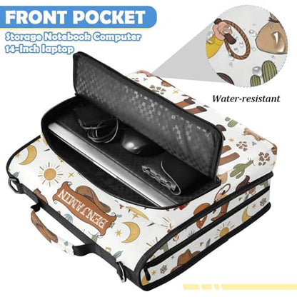 Cute Cowboy Wild West Zipper Binder 3 Ring, Multi-Pocket School & Office Personalized Binder Organizer, 800 Sheet Capacity, Compatible with 14-Inch Notebook, Back to School Gift - color: Option J