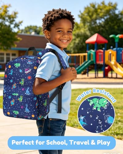 CAMTOP Backpack for Kids, Boys Girls Preschool Backpacks with Lunch Box Toddler Kindergarten School Bookbag Set (Blue Dinosaur 10) - color: Blue Dinosaur 10