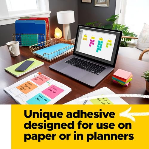 Post-it Notes, 3 x 3 in, Poptimistic Collection, 3 Lined Pads | School Supplies and Office Products - size: 0.7" x 3.8"