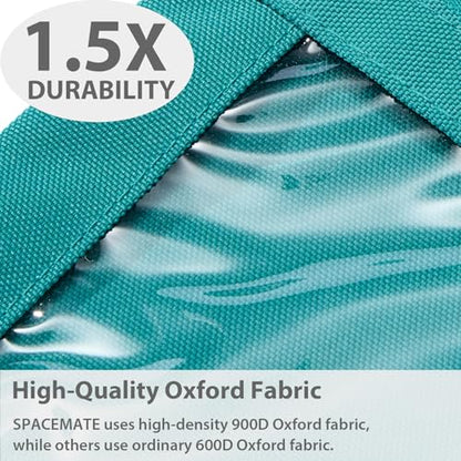 SPACEMATE Binder Pencil Pouch Case Box Bag for 3 Ring Binder School Supplies Girls Boys Kids, Clear Preppy Stuff Large Aesthetic Pen Organizer, Back to College Stationary, 1 Pack, Teal - color: Teal