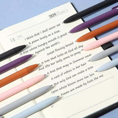 Mr. Pen- Retractable Gel Pens, 12 Pack, Black Ink, Earthly Neutrals Barrel | Fine Point 0.5mm, Fast Dry, Smooth Writing, Cute Pens for Drawing, Writing Planner and School Supplies - color: Earthly Neutrals Barrel, Black Ink, size: 12 Pack