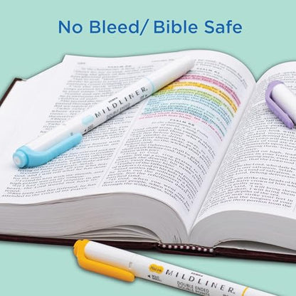 Zebra Pen MILDLINER No Bleed Highlighter, Cool and Refined, Dual Tip, 5-Pk - color: Cool and Refined A