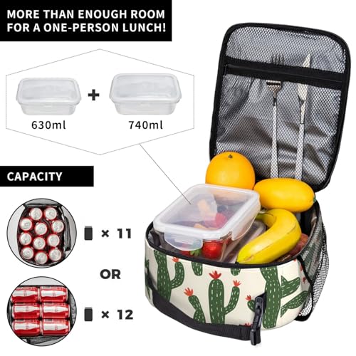 Insulated Lunch Box for Kids Boys Girls, Reusable Lunch Bag for School, Office, Work, Picnic, Travel, Desert Cactus Lunch Box - color: lunch box 93