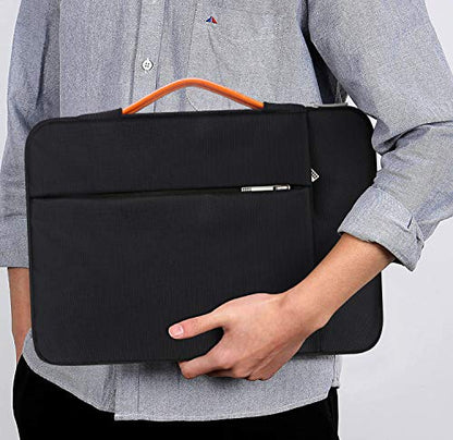 Lacdo 360° Protective 14 Inch Laptop Sleeve Case for HP Lenovo Dell ASUS Acer Chromebook 14 / HP Stream 14 / Dell Inspiron 14 / Lenovo IdeaPad 14 / Acer Spin 3 / ASUS ZenBook 14 Computer Bag, Black - color: Black, size: 14 Inch