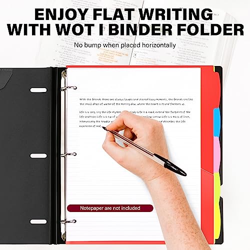WOT I Telescoping Project Organizer 2-Pack, Refillable 3 Ring Binder with Dividers and Pockets, 13 Pocket Folders, 1 Inch 3 Rings, Black - color: Black, size: 2 Pack