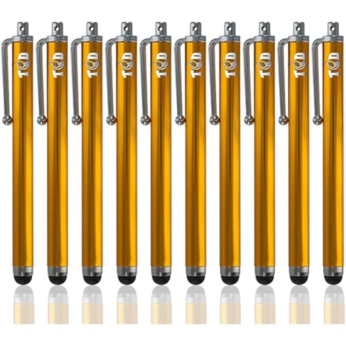 TCD 10-Pack Stylus Pen Set – Universal Capacitive Pen for iPad, iPhone, Tablet, Laptop – Premium Thick Rubber Tip Styluses for All Touchscreen Devices, Coral - color: Coral, size: 10 Pack