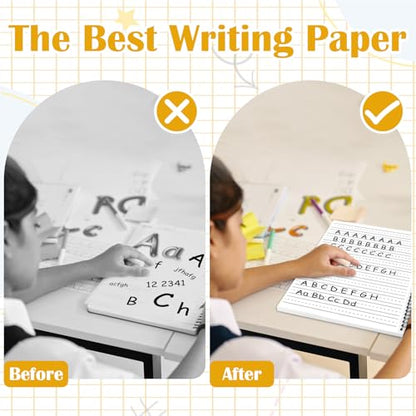 Raised Ruled Handwriting Paper Spiral Bound 8.5x11 Inch Raised Lined notebook Writing Practice Writing Paper Kindergarten Practice with ADHD 0.63In Sensory Line Dysgraphia Pad for Kids Students (1)