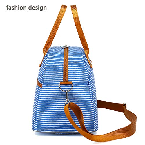 FlowFly Insulated Lunch Bag With Shoulder Strap for Women, Men, and Kids, Large and Reusable, Handle, Freezable Work and School Travel Tote and Meal Prep Organizer,Royal - color: Royal