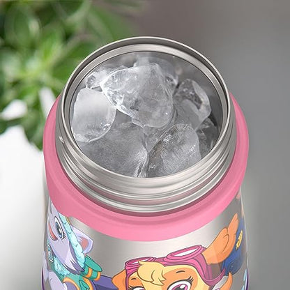 THERMOS Vacuum Insulated Stainless Steel 10oz Straw Bottle, Paw Patrol Girl (Pack of 3) - color: Paw Patrol Girl, size: 10 Ounces (Pack of 3)